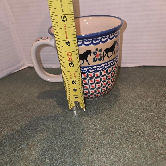 Polish Pottery UNIKAT Horse Mug Signed R Zaprzucka Handmade - Picture 8 of 8